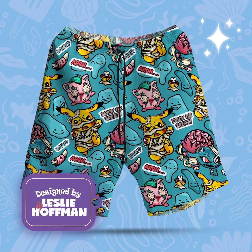 Pikachu Zombie Jocker Blue Poké Shorts