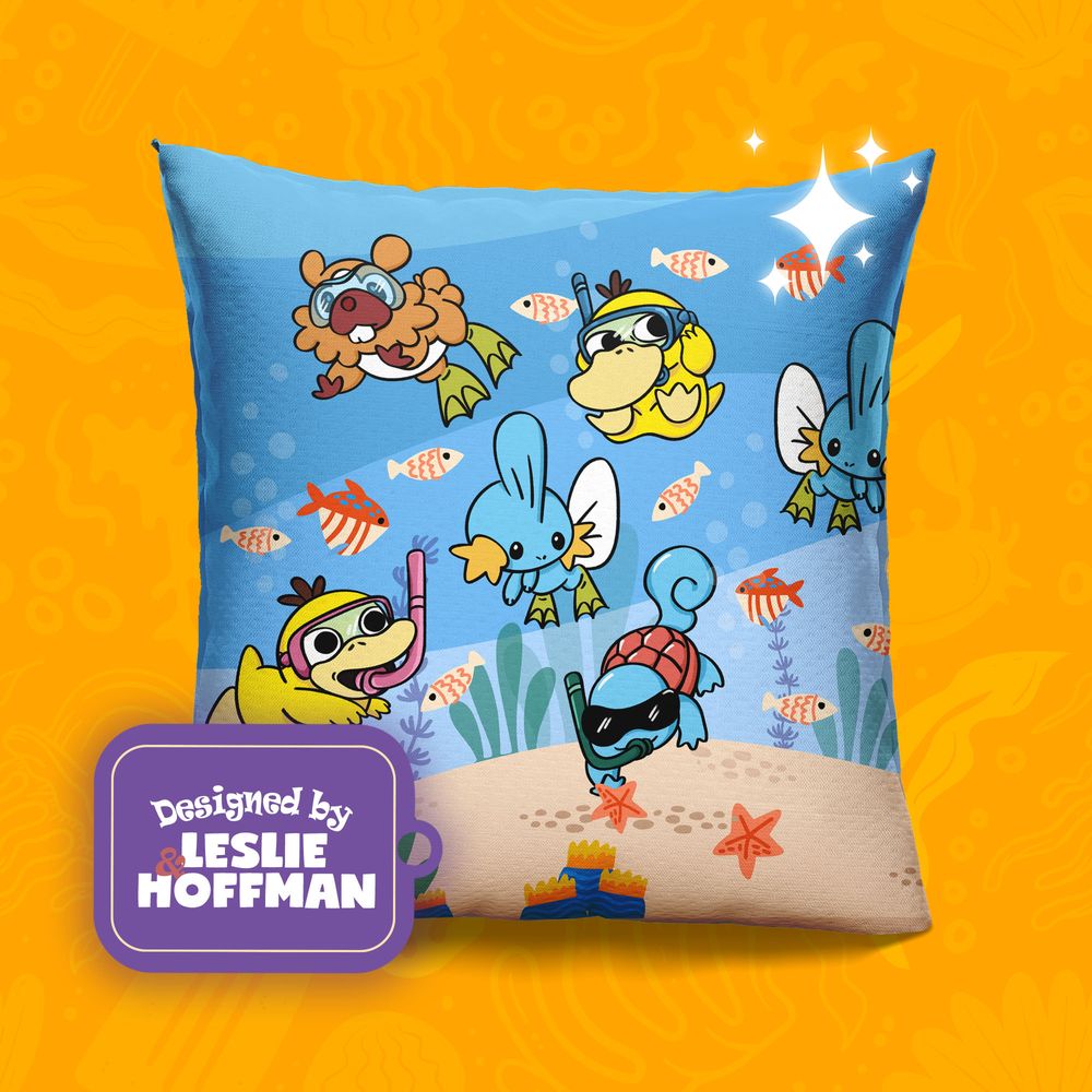 Pokemon Diving Poké Shorts Cotton Drill Pillow (Dual Sided)